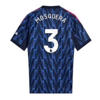 Billige Fotballdrakt Arsenal Cristhian Mosquera #3 Replika Bortedrakt 2025-26 Kortermet